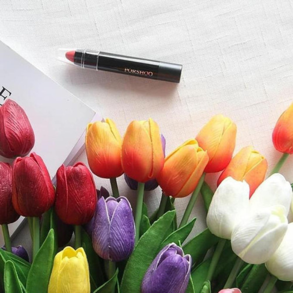Inspirasi Bunga Yang Menawan Pada Dekorasi Pernikahan Eva Celia 10-PCS-HIGH-QUALITY-Bunga-TULIP-LATEX-Artifisial-Palsu-Imitasi-Kuning